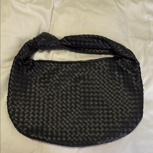 Melie Bianco Black Woven Bag